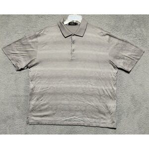 Bugathchi Uomo Shirt Mens 2XL Gray Floral Print Silver Gray Golf Preppy